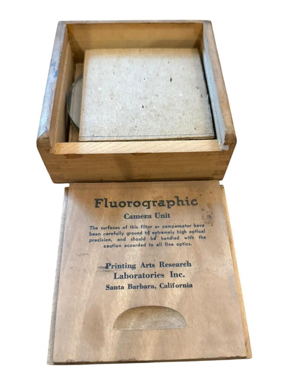 VTG Fluorographic Camera Unit Optical Filter Set & Box Printing Art Research Lab